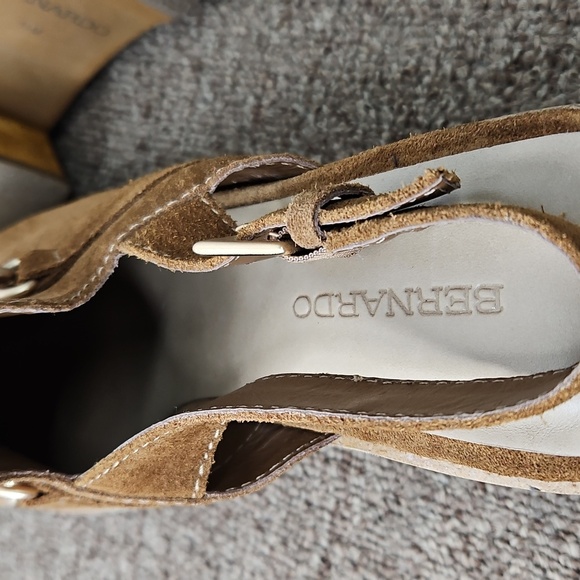 Bernardo Tobacco Sochi Suede Chain Slingback Clogs Shoes Sz 11 Womens - Picture 5 of 8